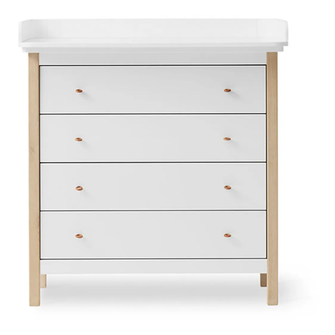 Oliver Furniture White Wood Oak Changing Table & Dresser