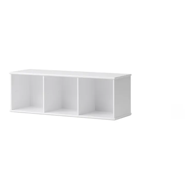 3x1 Horizontal Wood Wall-mounted Shelf  | White