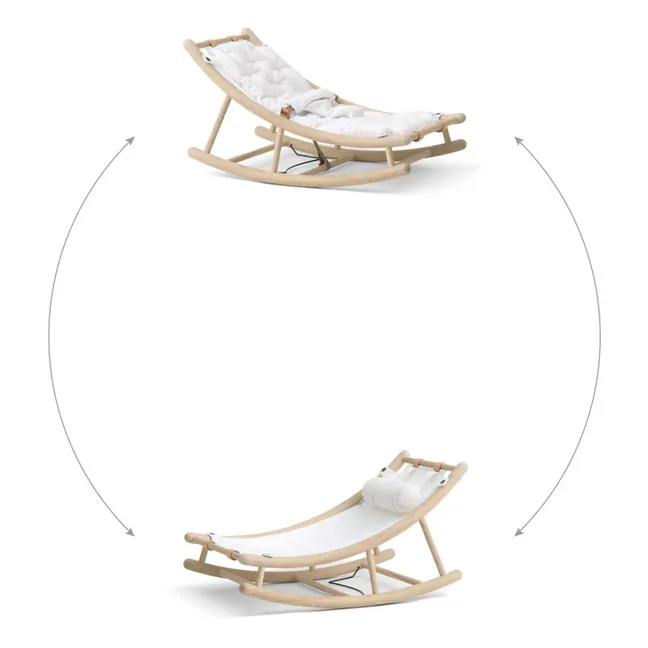 Transat evolutivo bebé & infantil en roble | Blanco