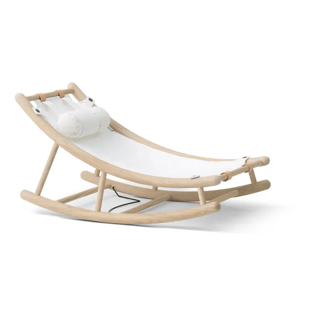 Oak Toddler Rocker | White