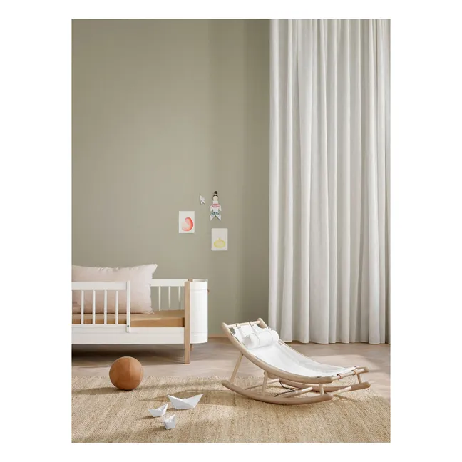 Oak Toddler Rocker | White
