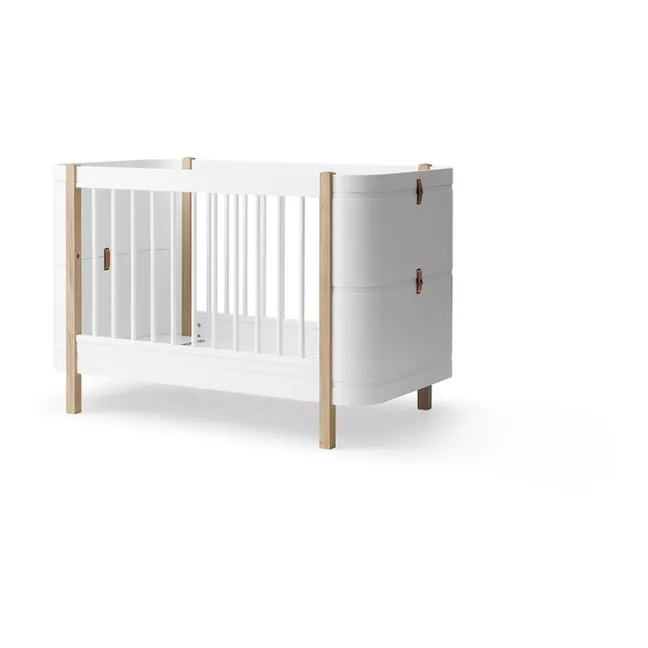 Wood Mini+ cot bed excluding junior kit | Oak