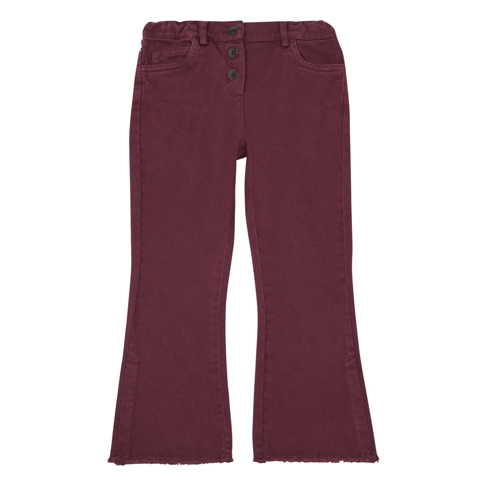 Zhoe & Tobiah Burgundy Corduroy Wide-Legged Trousers