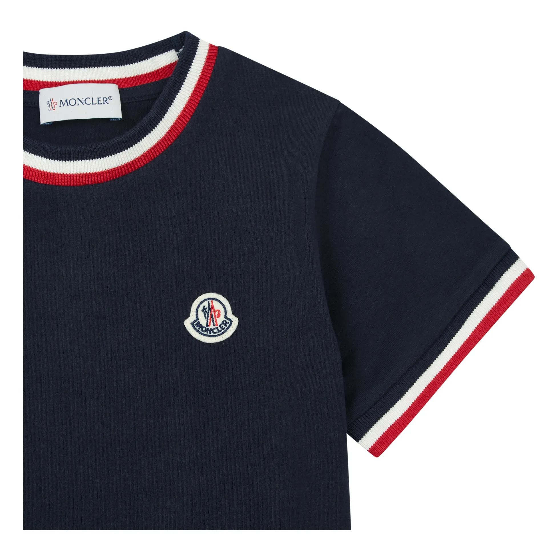 【関税込み】Moncler ネイビー ラミネートロゴ Tシャツ 新品同様 MONCLER モンクレール ネイビー Tシャツ 本物確認済