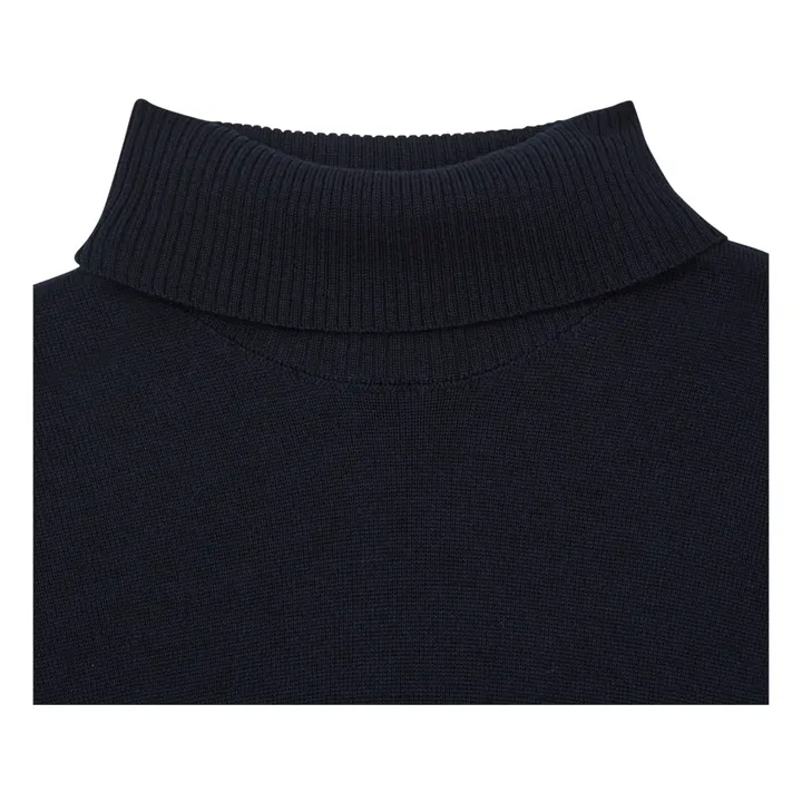 Maglione a collo alto | Blu marino- Immagine del prodotto n°1