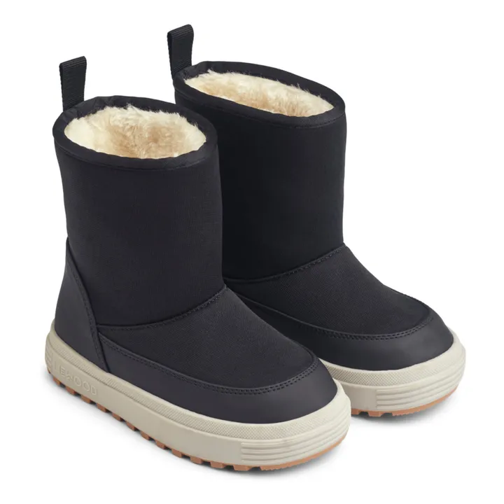 Matt Fur-Lined Boots | Black- Product image n°1