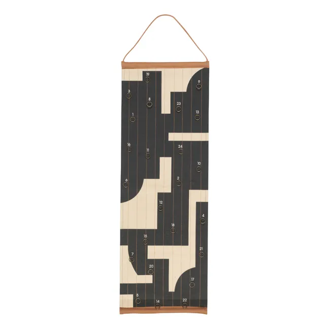 Calendrier de l'Avent Karla en coton | Noir