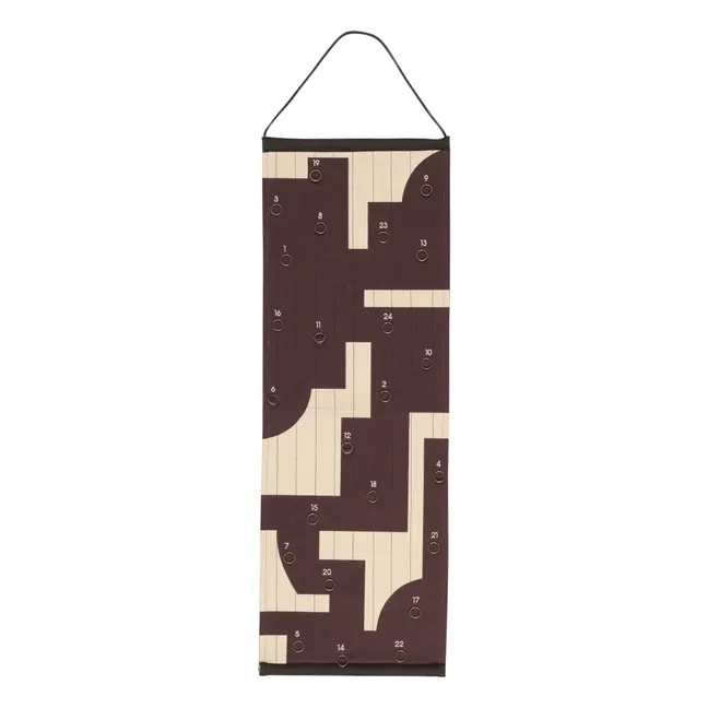 Calendario dell’avvento, modello: Karla, in cotone | Cioccolato