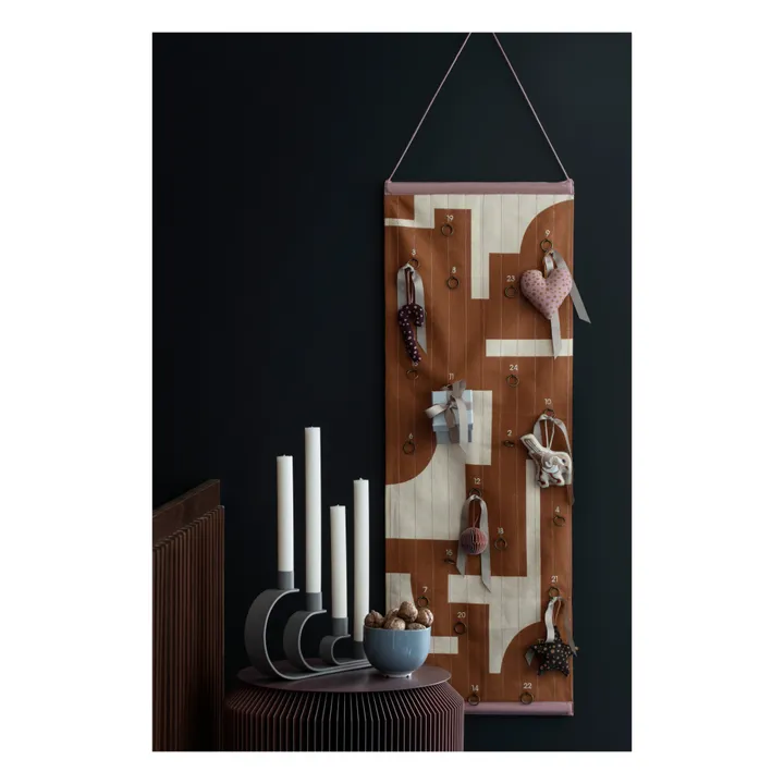 Calendrier de l'Avent Karla en coton | Camel- Image produit n°1