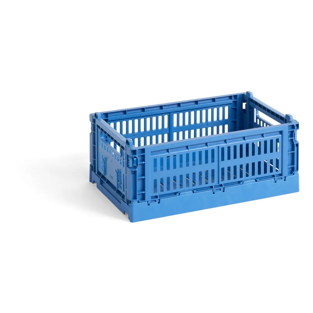 Hay Electric Blue 100% Recycled Collapsible Crate