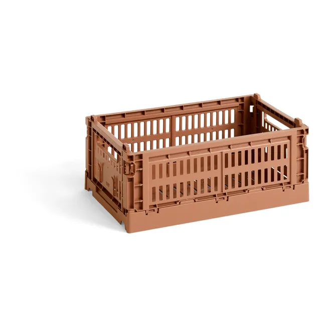 100% Recycled Collapsible Crate | Terracotta