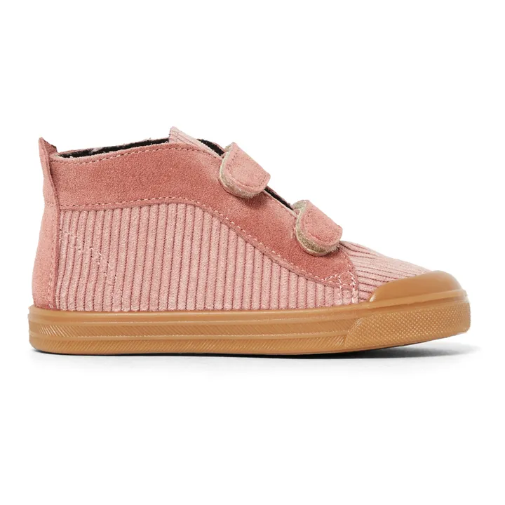 Velour Velcro Sneakers | Pink- Product image n°0