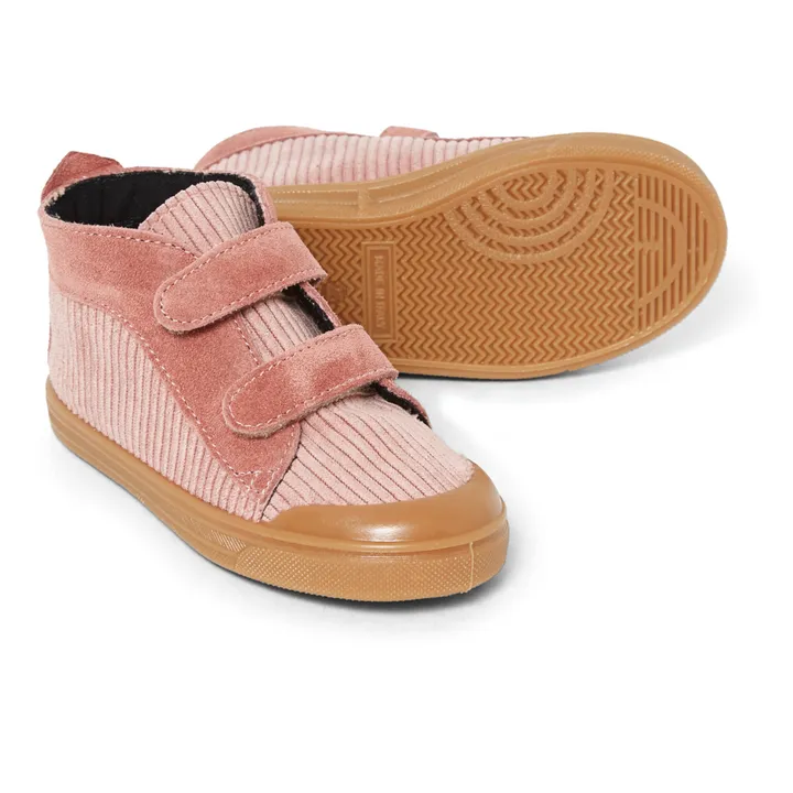 Velour Velcro Sneakers | Pink- Product image n°1