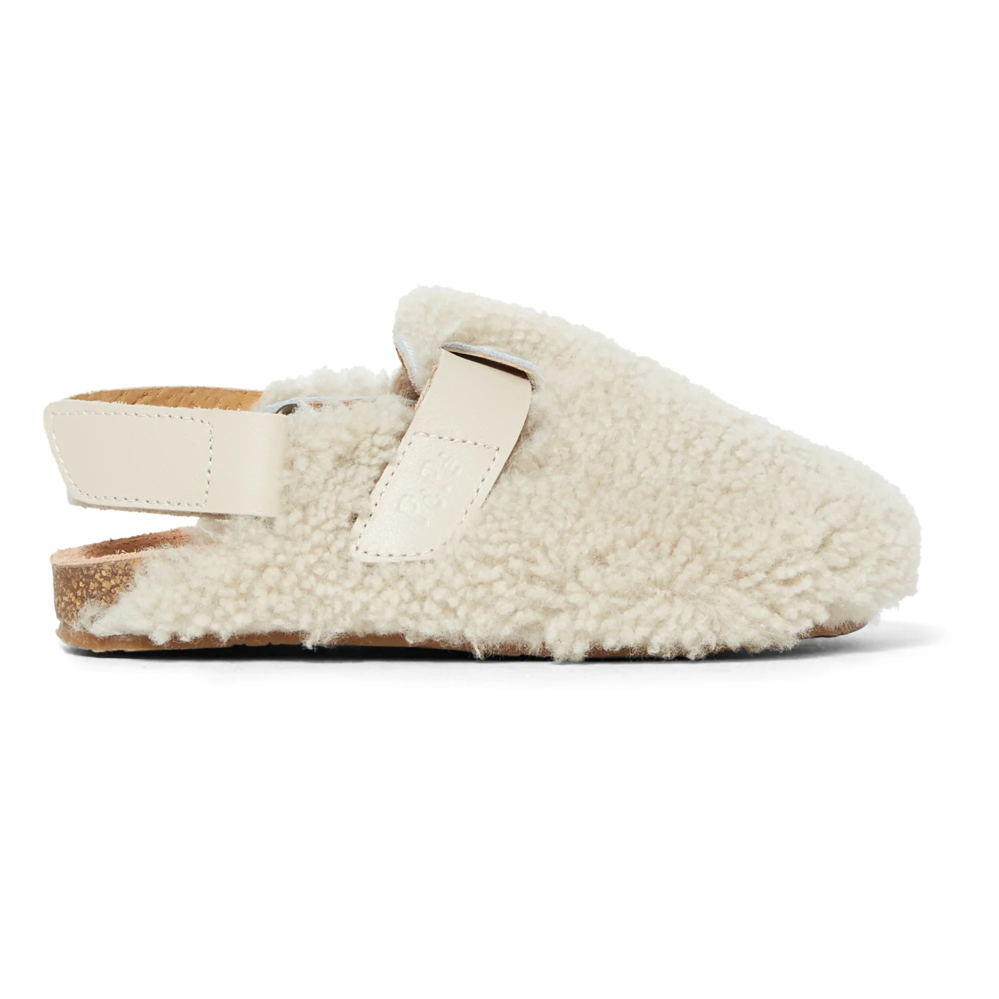 Pèpè Ecru Shearling Clogs