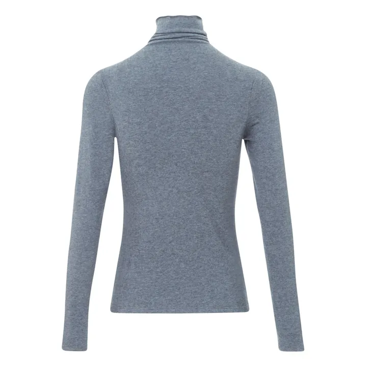 Ypawood Long Sleeve Roll Neck T-shirt | Marled charcoal grey- Product image n°4