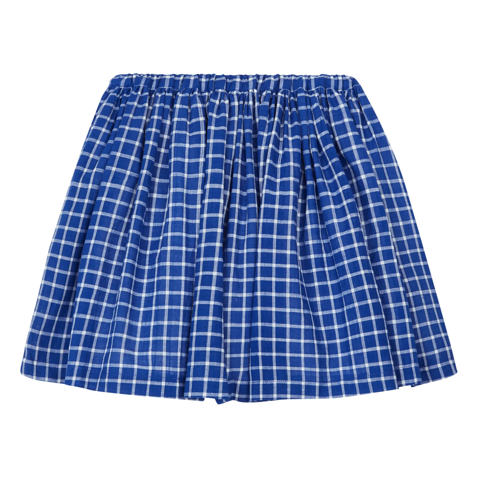 Lucas Du Tertre Blue Checked Skirt