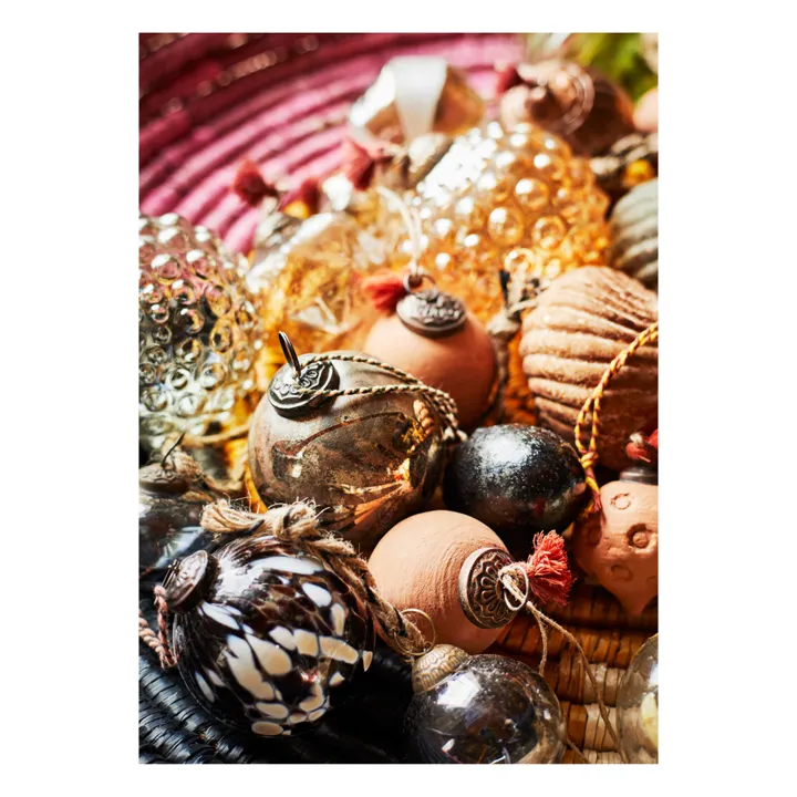 Bolas de Navidad de terracota - Juego de 2- Imagen del producto n°1