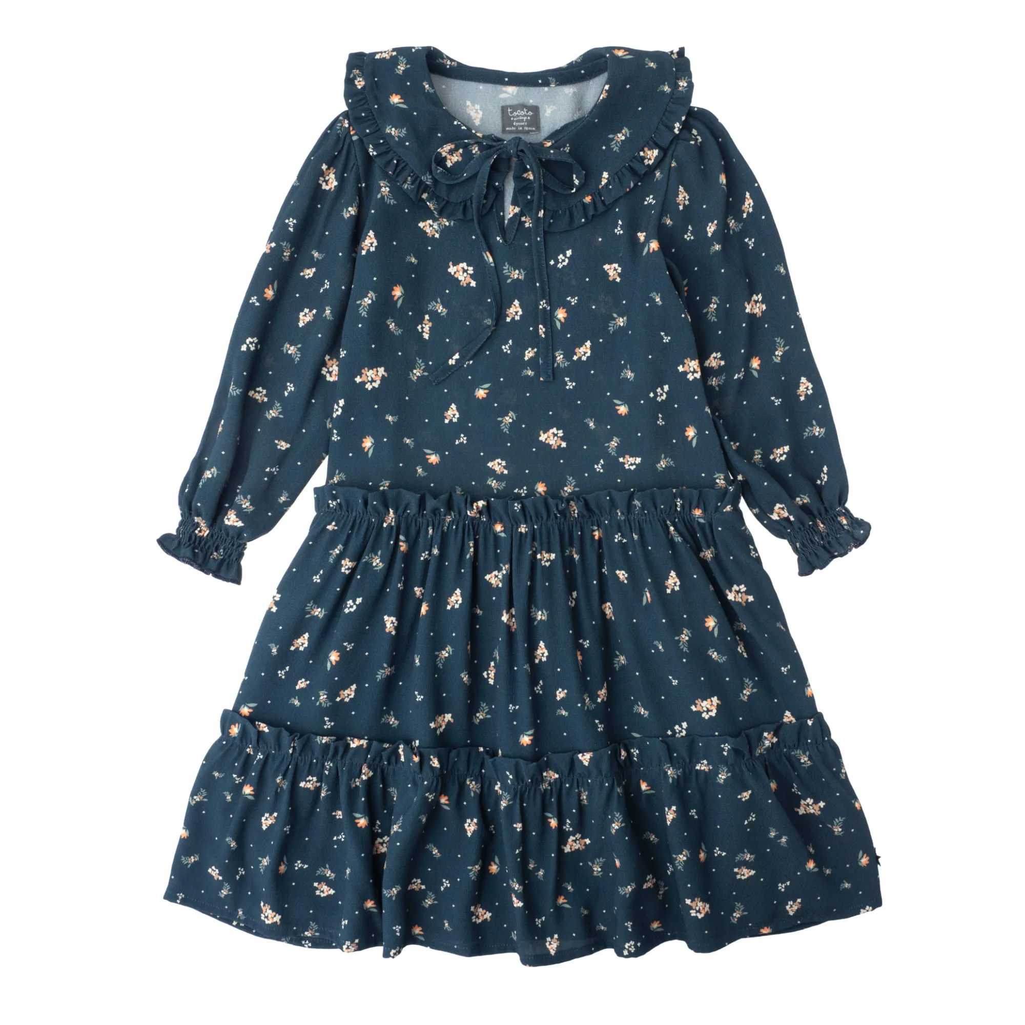 Tocoto Vintage Teal Maxi Flower Dress