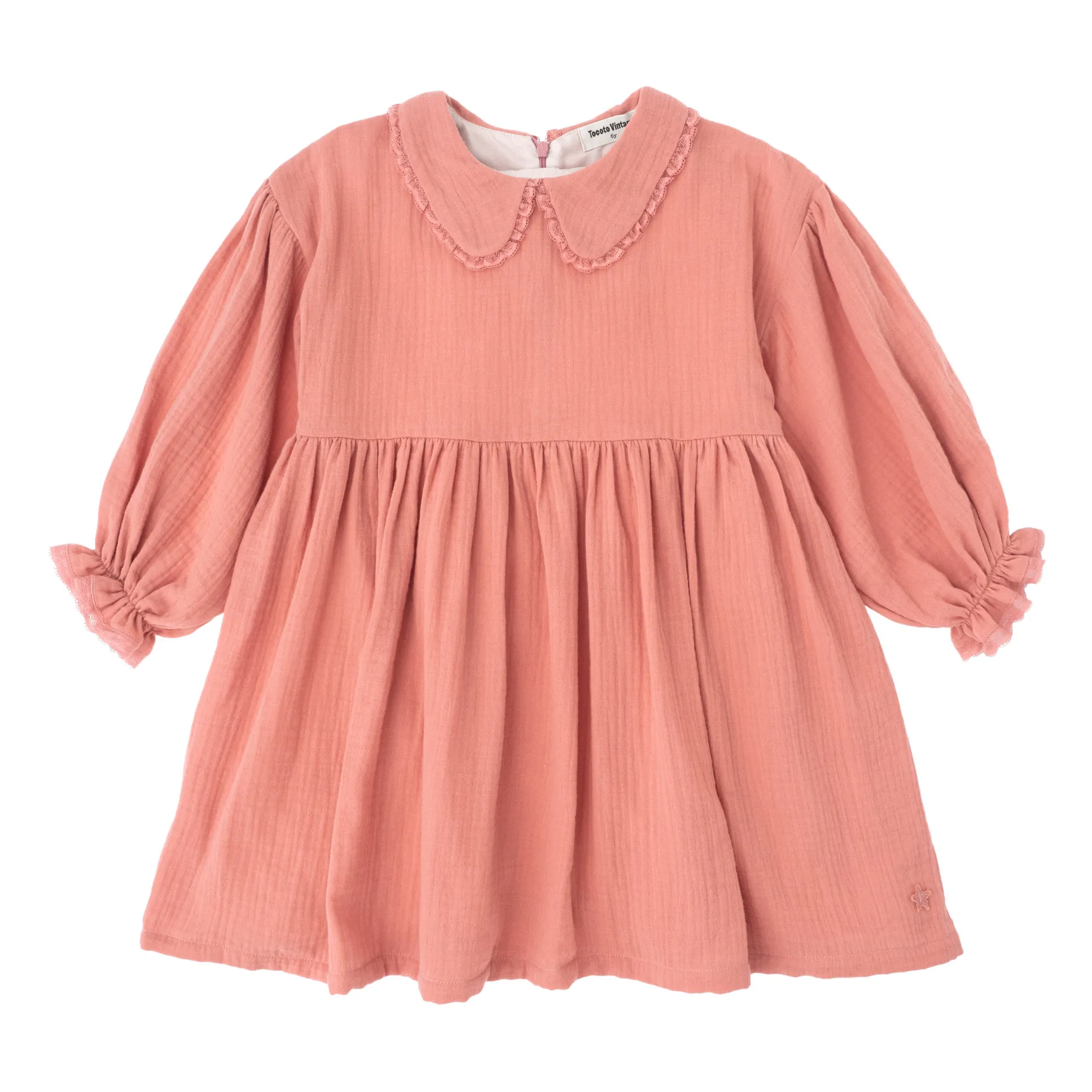Tocoto Vintage Pink Frill Cuff Dress