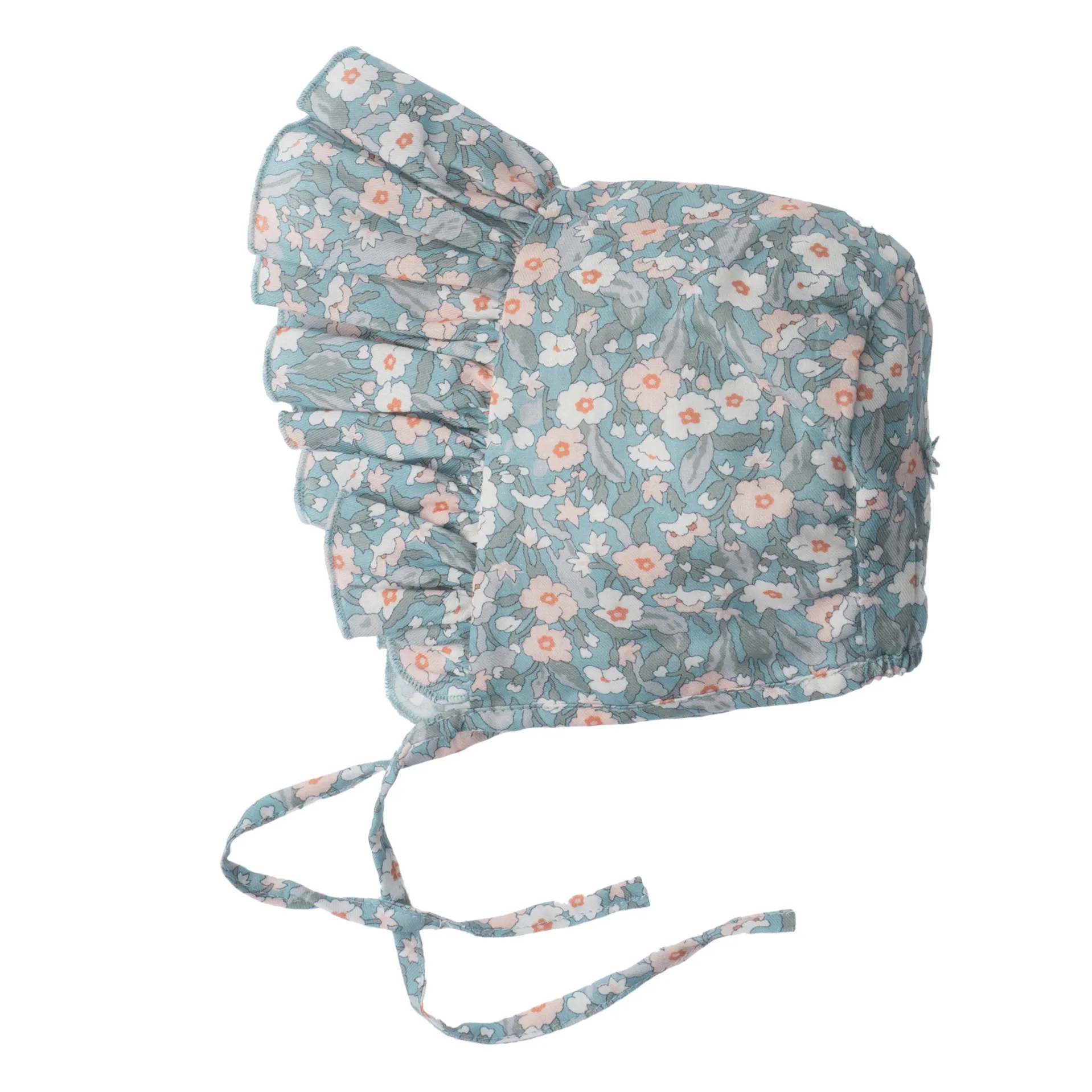 Tocoto Vintage Grey Blue Flower Hat