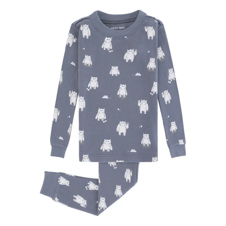 Pyjama Deux Pièces Yéti | Bleu gris- Image produit n°0