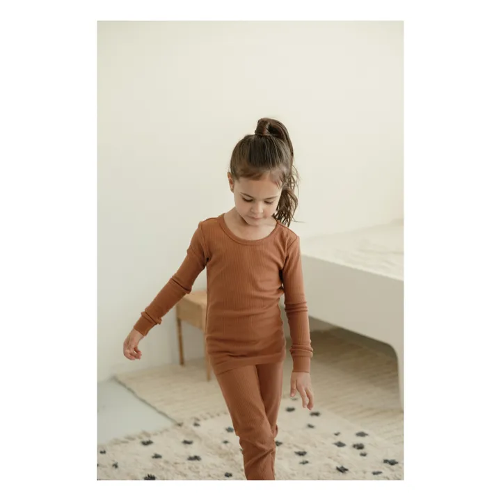 Pyjama Uni Deux Pièces  | Terracotta- Image produit n°1