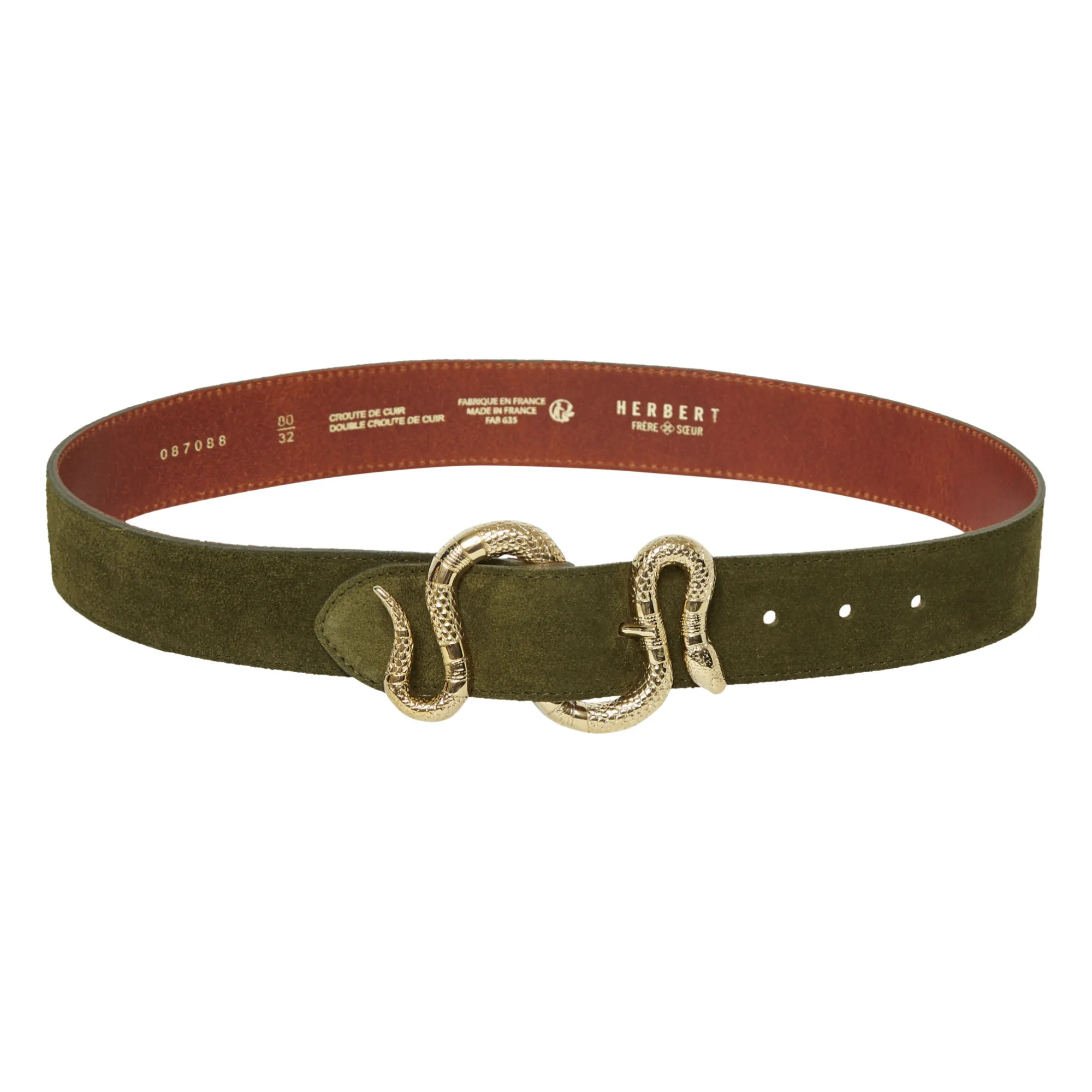 Crush Velour Belt | Green- Product image n°0