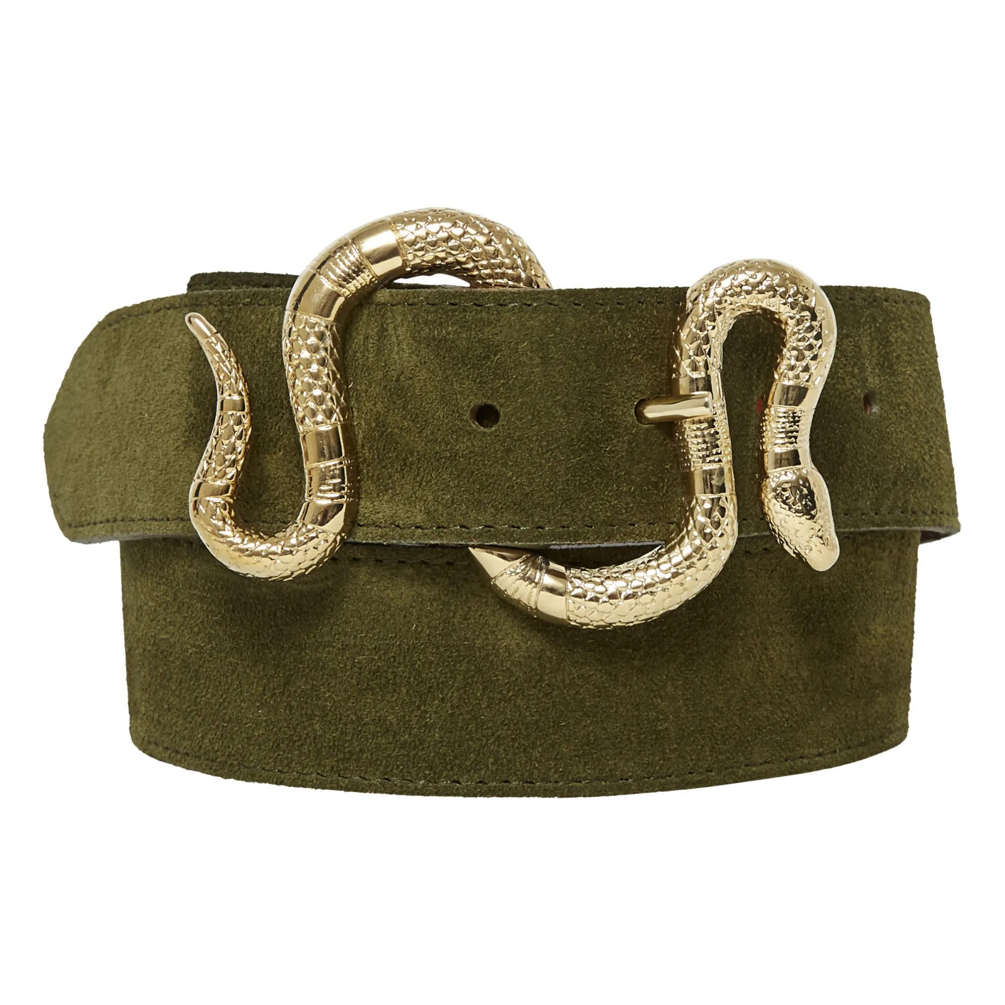 Crush Velour Belt | Green- Product image n°1