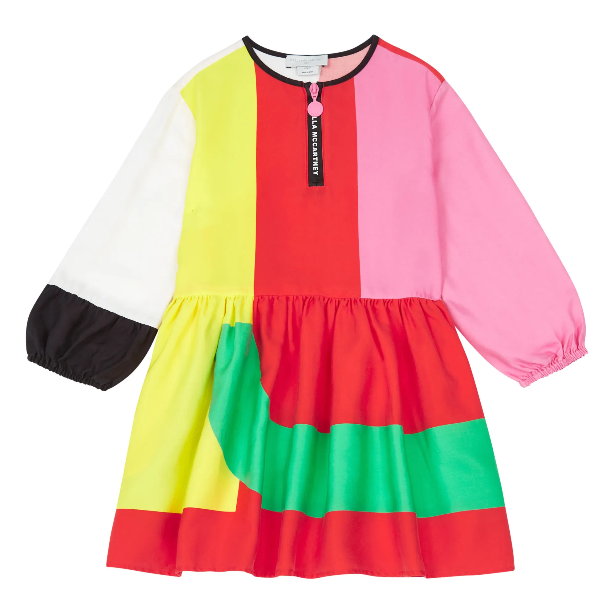 Stella Mccartney Kids Red Multicolour Tencel Dress
