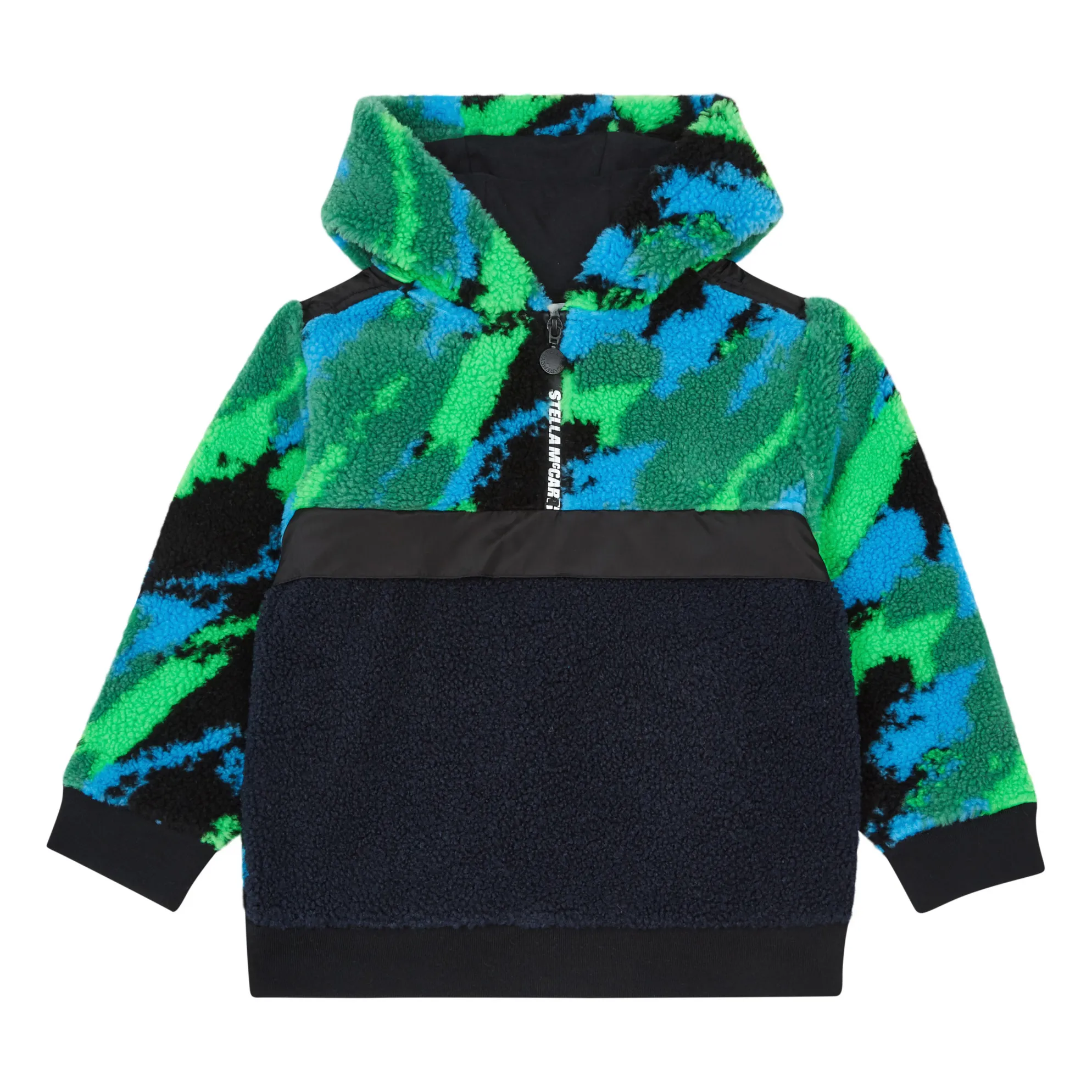Stella Mccartney Kids Black Recycled Polyester Sweatshirt - Active Wear Collection