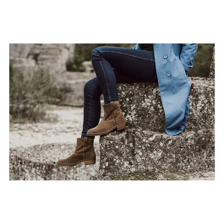 Tiers Gardian Suede Boots | Taupe brown- Product image n°1