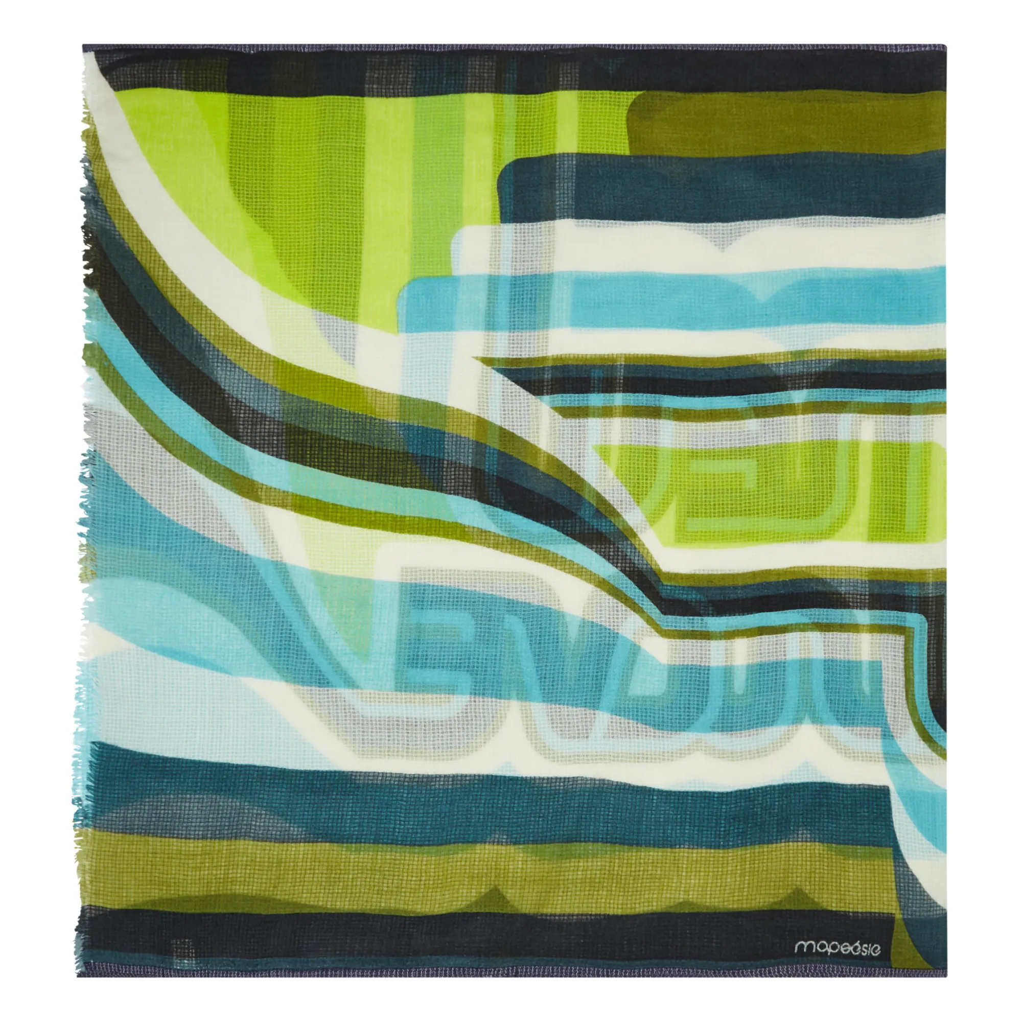 Mapoésie Khaki New Wave Woollen Scarf