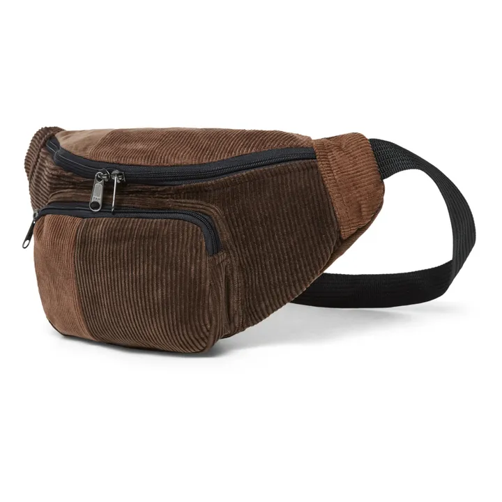 Corduroy Patchwork Belt Bag | Brown- Product image n°1