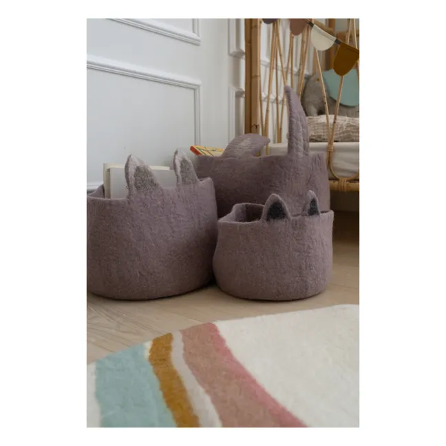 Cesta de fieltro Pasu Gato | Malva