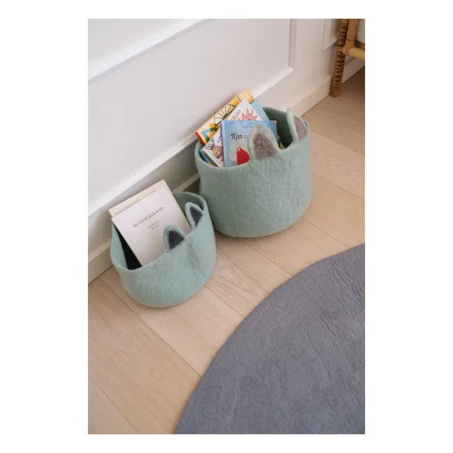 Pasu Fox Felt Basket | Jade