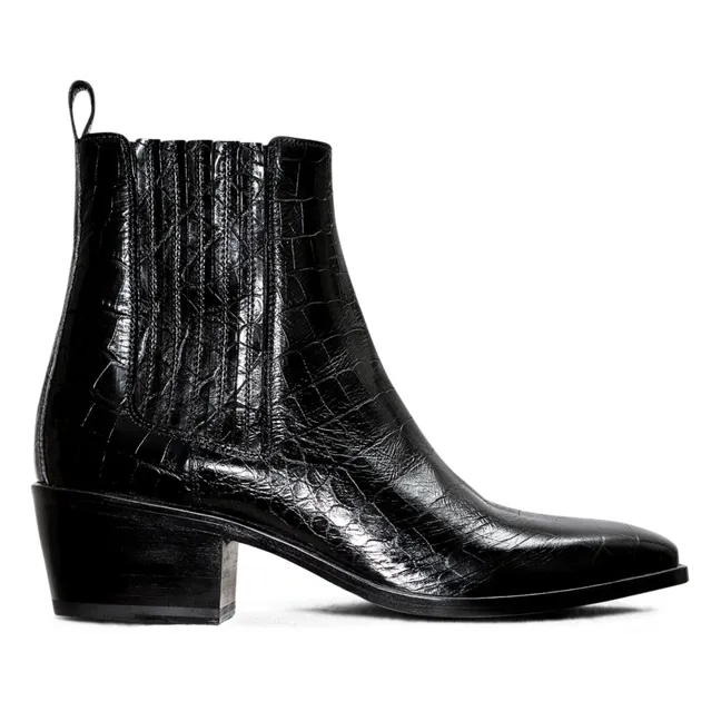 Boots Diane Croco | Noir