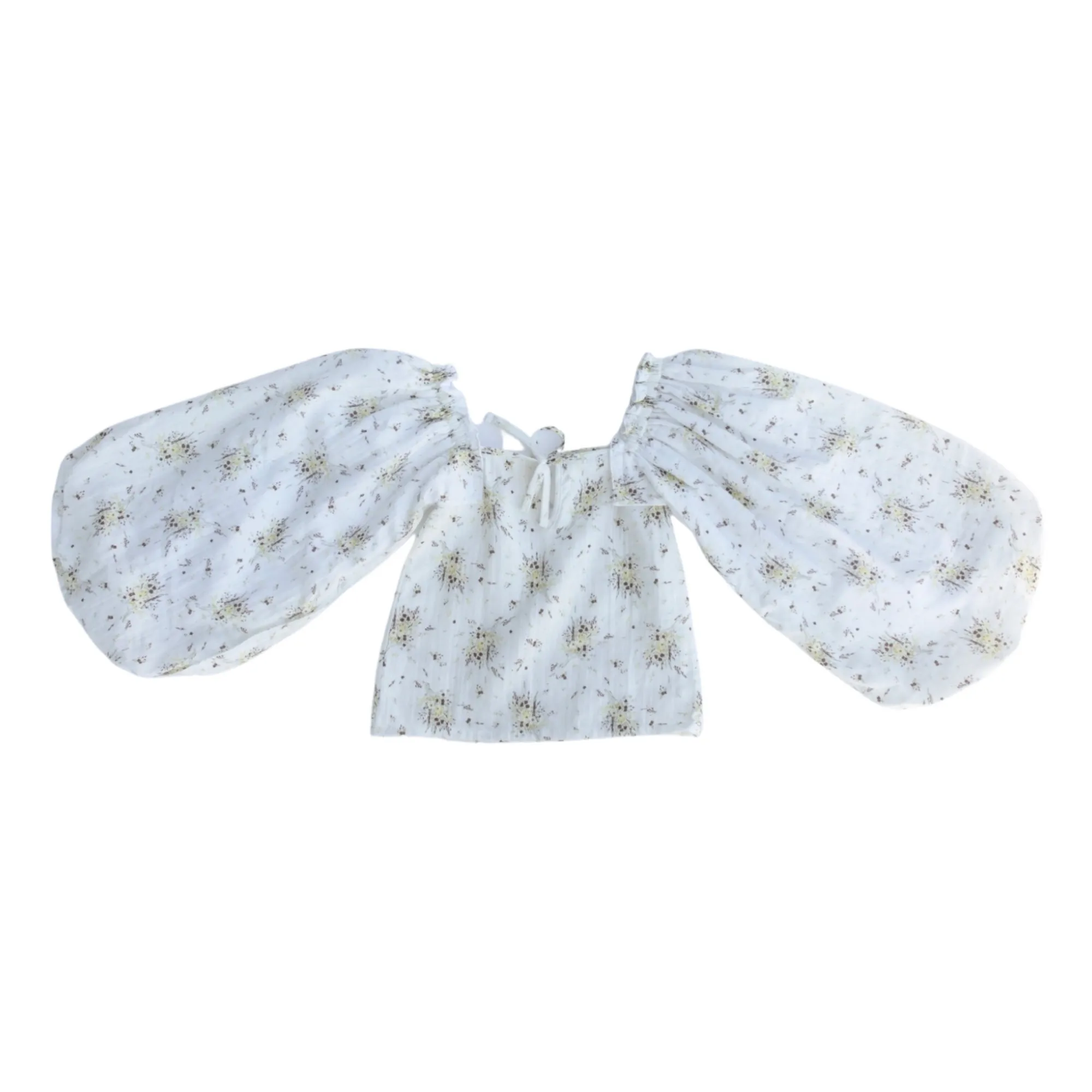 Yoli & Otis Ecru Louilian Floral Cotton Muslin Blouse