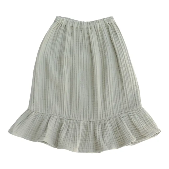 Claudia Organic Cotton Muslin Maxi Skirt | Sage