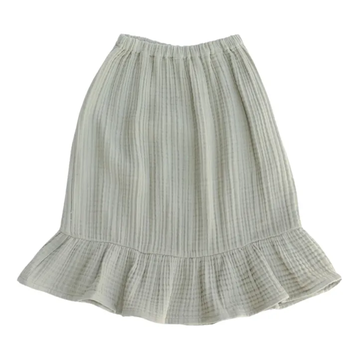 Claudia Organic Cotton Muslin Maxi Skirt | Sage- Product image n°0