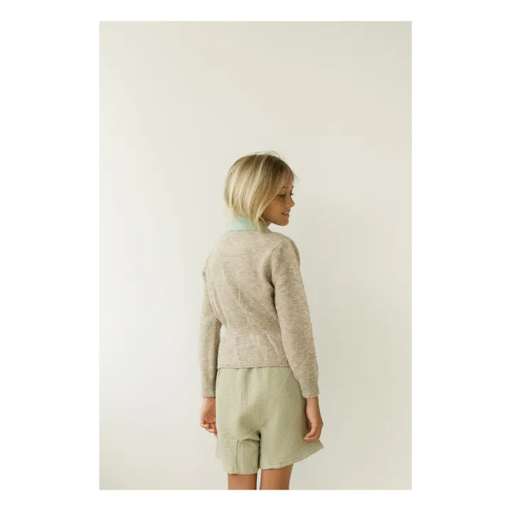 Shorts Bio-Baumwolle Waffelmuster Haru | Salbei- Produktbild Nr. 4
