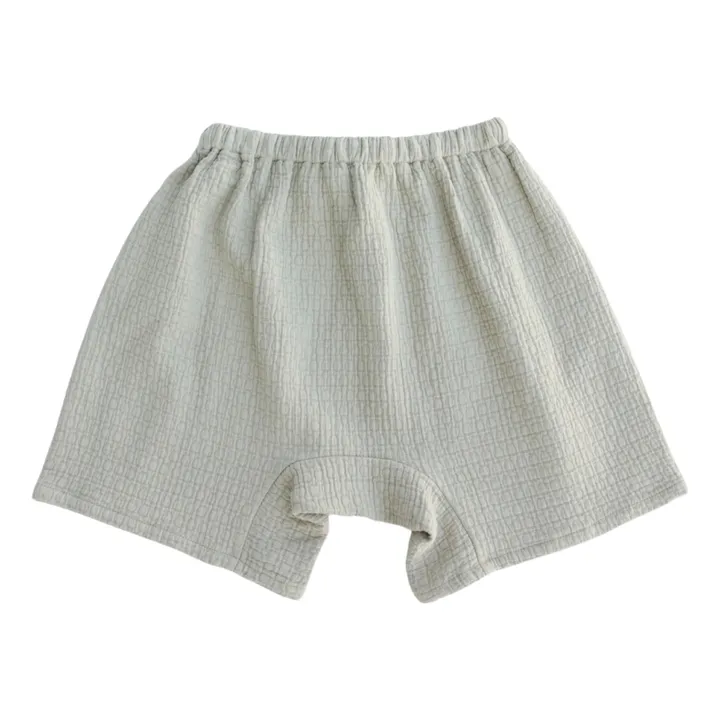 Shorts Bio-Baumwolle Waffelmuster Haru | Salbei- Produktbild Nr. 6