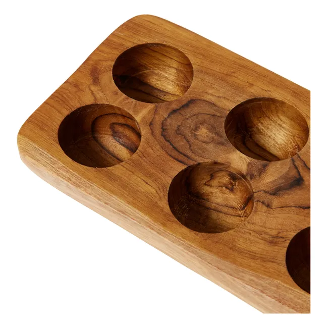 Porte œufs en bois | Teck