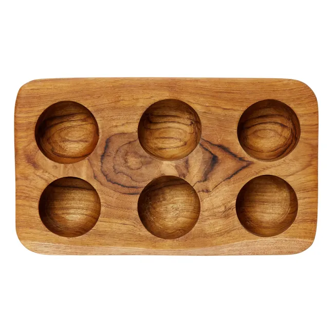 Porta-uovo, in legno | Teak