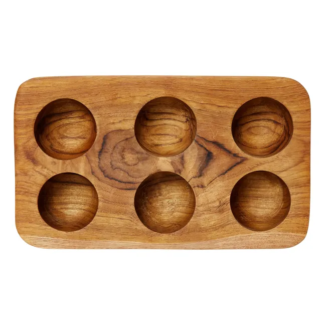 Porte œufs en bois | Teck