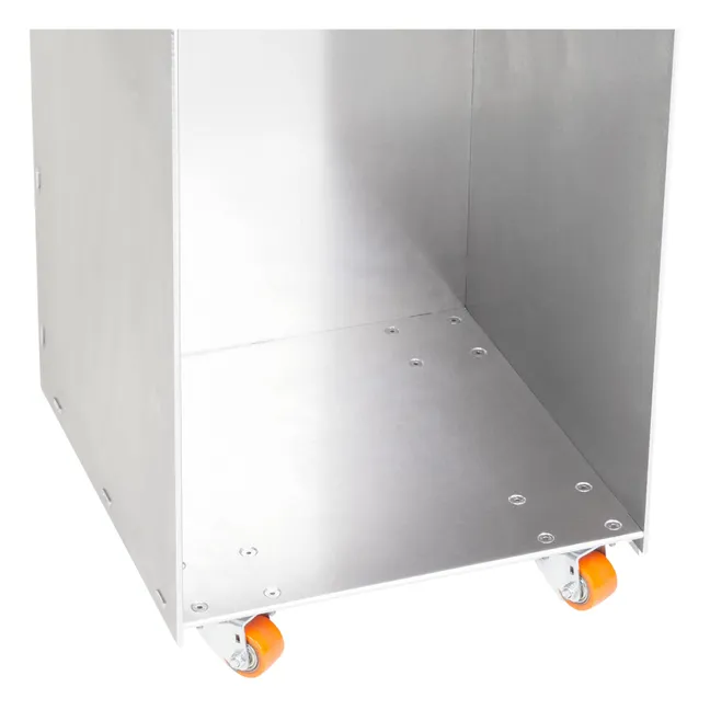 Tavolino Rivet box in alluminio