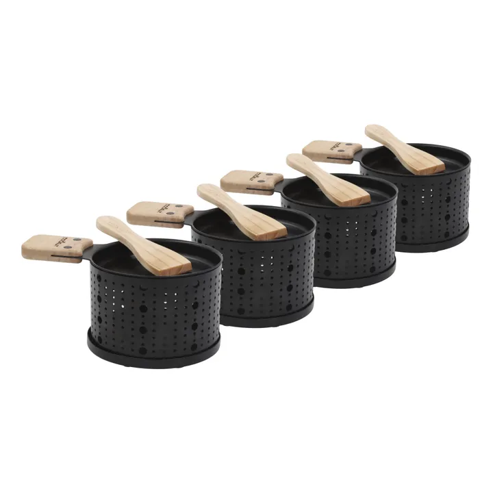 Individual Raclette Pots - Set of 4 | Black- Product image n°0