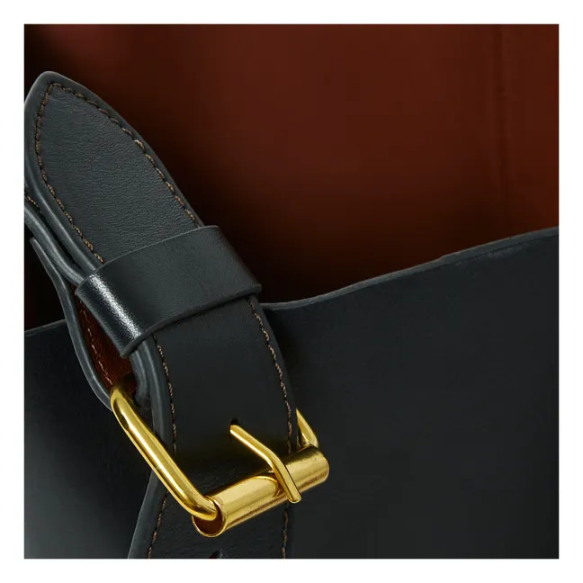 Saul Mini Leather Bag | Black