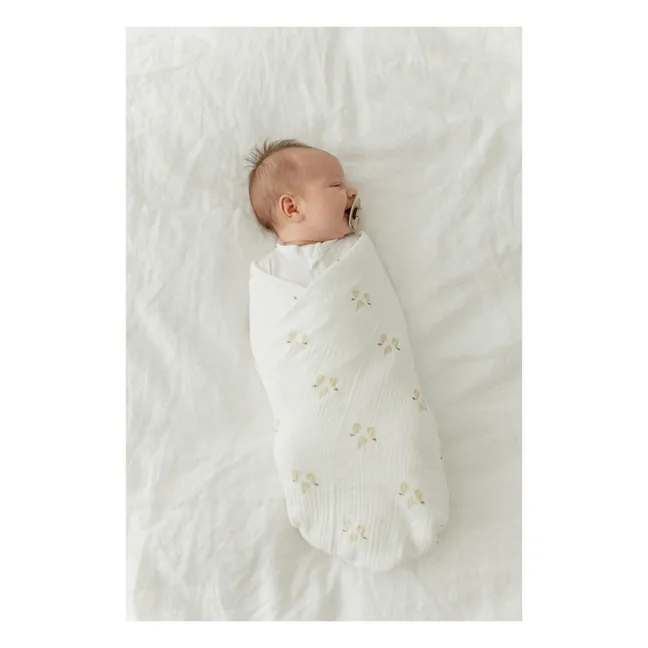 Lange d'emmaillotage en coton bio 120x120 cm | Pear