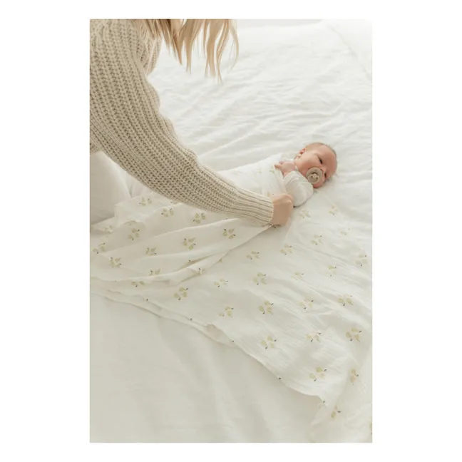 Lange d'emmaillotage en coton bio 120x120 cm | Pear