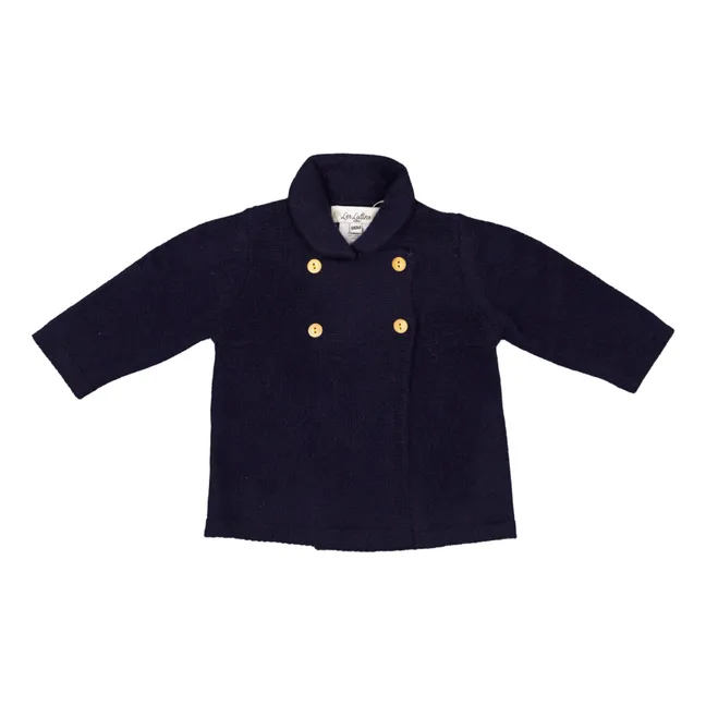 Violette Cashmere Coat | Navy blue